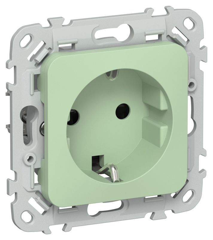 розетка сп flite рсш11-0-флф 16а с заземл. с защ. шторками механизм фисташк. iek fi-r14-16-k93 от BTSprom.by