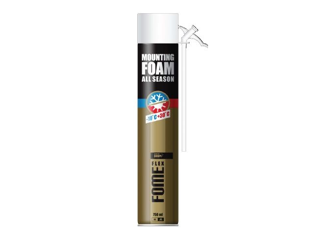 пена монтажная бытовая всесезонная fome flex "mounting foam all season" (750мл) (выход около 45л) 01-3-2-006 от BTSprom.by