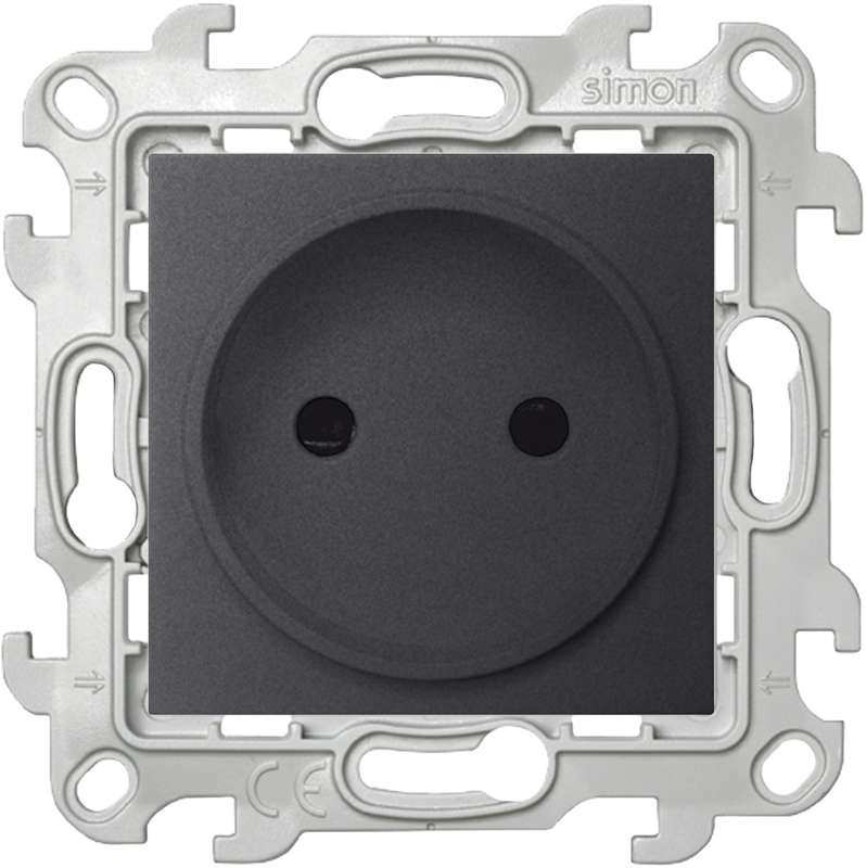 розетка 1-м сп simon 24 16а ip20 2p защ. шторки механизм графит simon 2450441-038 от BTSprom.by