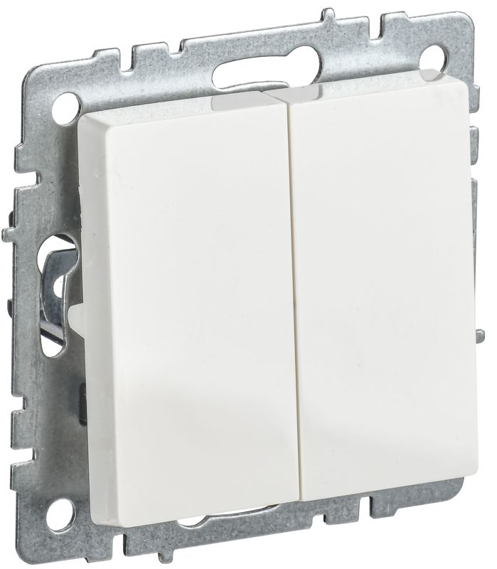 выключатель 2-кл. brite 10а вс10-2-0-брб механизм бел. iek br-v20-0-10-k01-pro от BTSprom.by