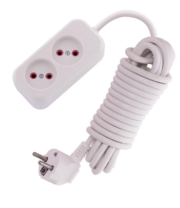 удлинитель 2х5м без заземл. 16а ip20 lila с выкл. lezard 720-0205-203 от BTSprom.by