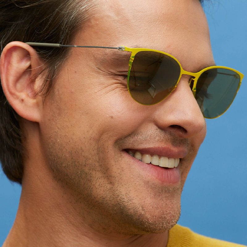  Очки солнцезащитные модель 04 титан с олив. линзами желт. DKC TCSDTM53010004 фото в каталоге от BTSprom.by