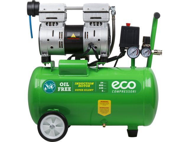 компрессор eco ae-25-of1 безмасляный (140 л/мин, 8 атм, коаксиальный, безмасляный, ресив. 24 л, 220 в, 0,8 квт) ae-25-of1 от BTSprom.by