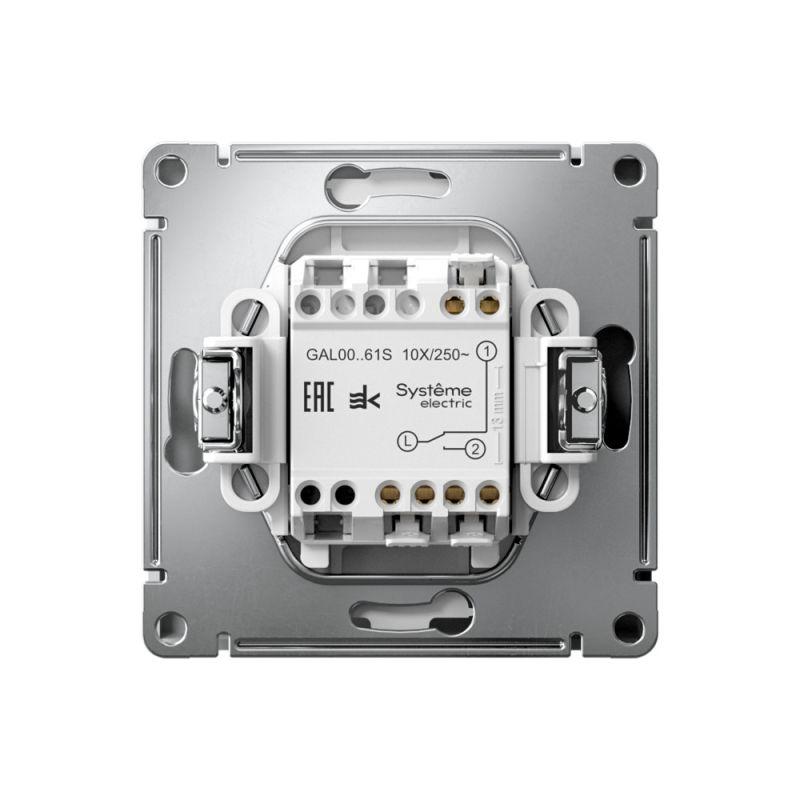  Переключатель 1-кл. ArtGallery 10AX быстрозажим. клем. механизм лотос SE GAL001361S фото в каталоге от BTSprom.by