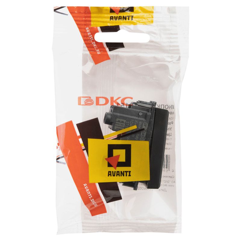  Кнопка модульная 1 мод. Avanti "Черный матовый" DKC 4412151 фото в каталоге от BTSprom.by