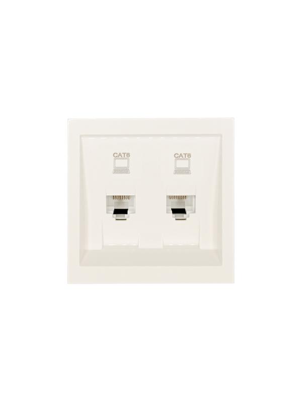розетка компьютерная 2-м сп zima ip20 rj45 с модулем кат.6 механизм сл. кость lezard 704-9088-142 от BTSprom.by