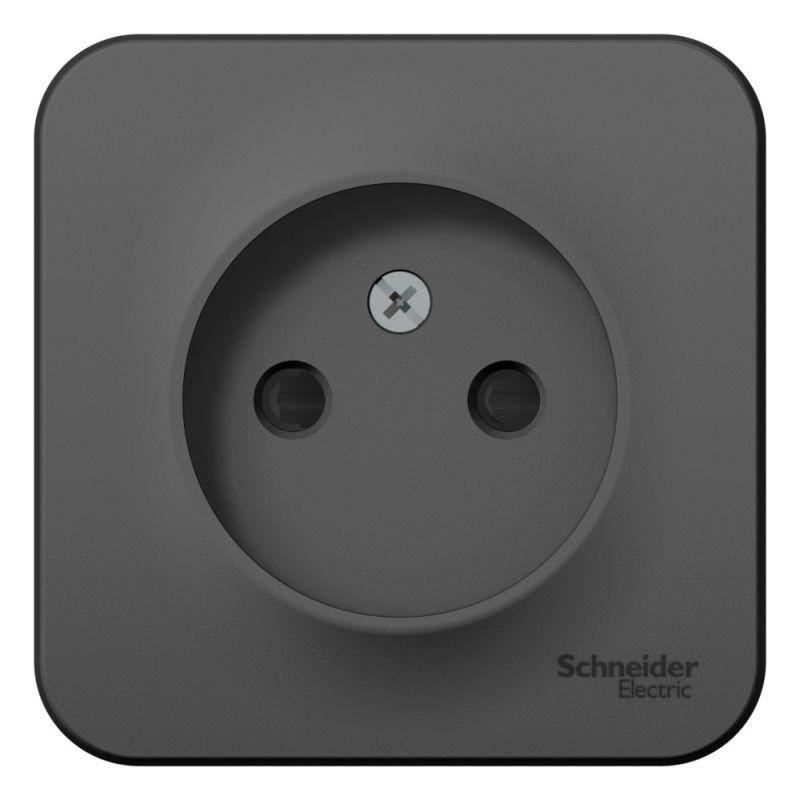 розетка 1-м оп blanca 16а ip20 250в без заземл. защ. шторки с изолир. пластиной антрацит se blnra001116 от BTSprom.by