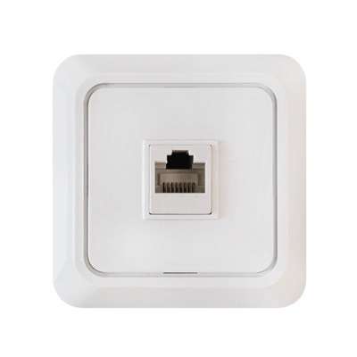 розетка компьютерная 1-м оп bolleto rj45 бел. 7035 in home 4690612018294 от BTSprom.by