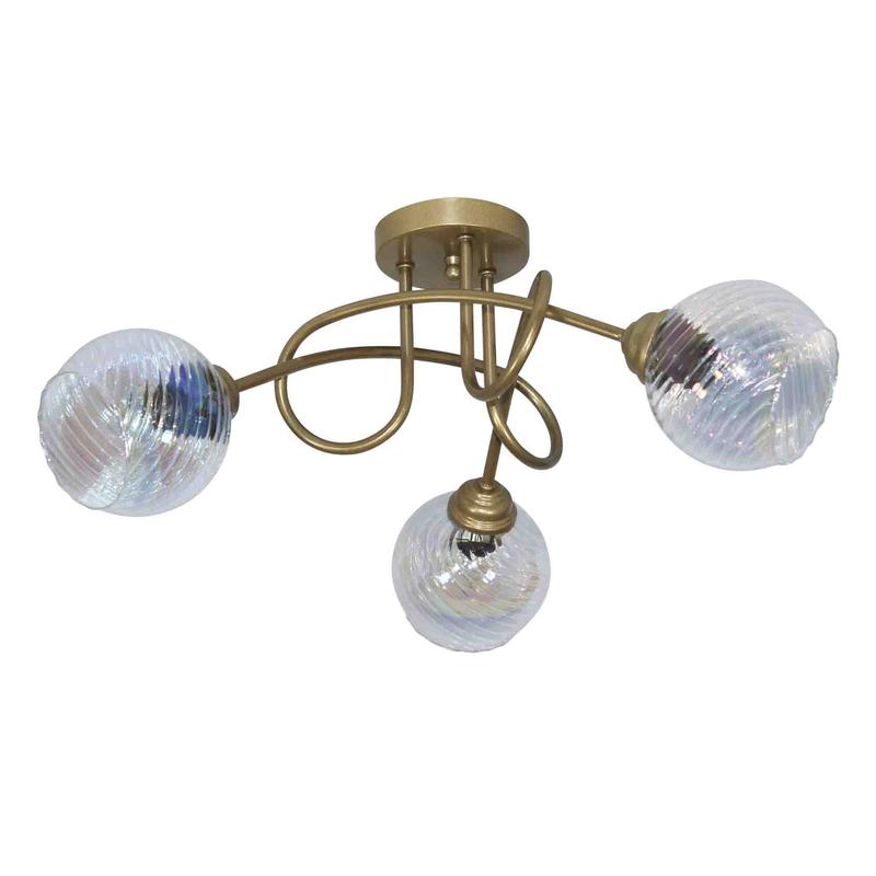 светильник "жанет" 131 (плафон 8334) нпб 01-3х60-203 e27 (им) потолочн. зол. элетех 1005405461 от BTSprom.by