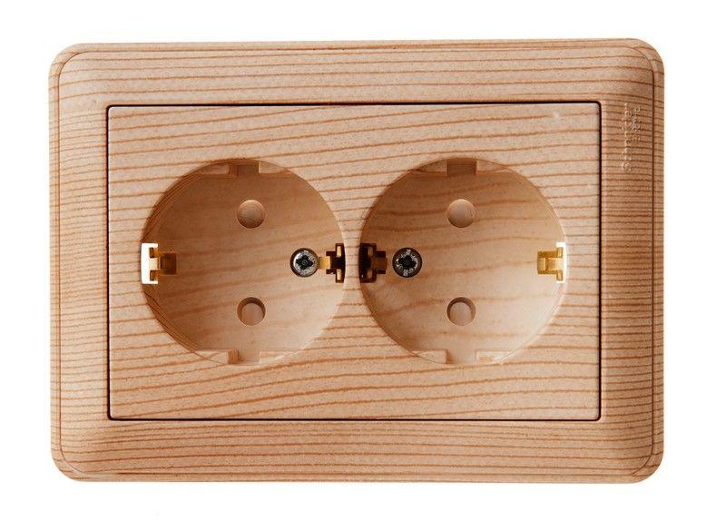 розетка 2-м сп w59 16а ip20 с заземл. защ. шторки в сборе сосна se rs16-255-78 от BTSprom.by