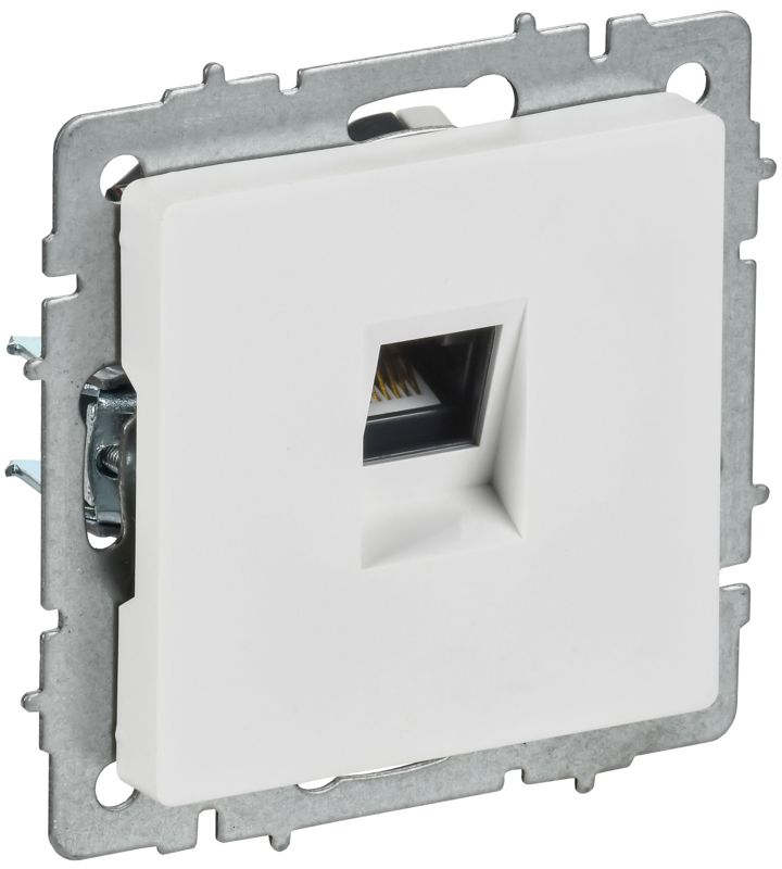 розетка компьютерная сп brite рк10-браб rj45 кат.5e механизм арктич. бел. iek br-k10-1-k91 от BTSprom.by