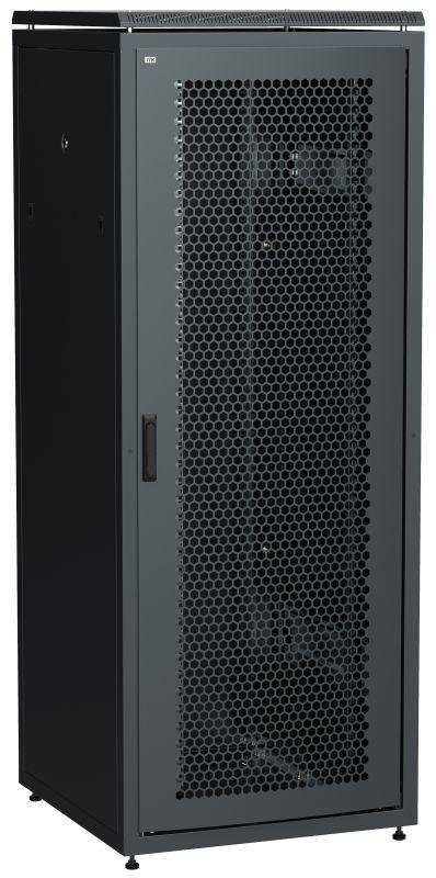 шкаф сетевой linea n 42u 800х800мм перфорир. передн. дверь; задн. метал. черн. itk ln05-42u88-pm от BTSprom.by