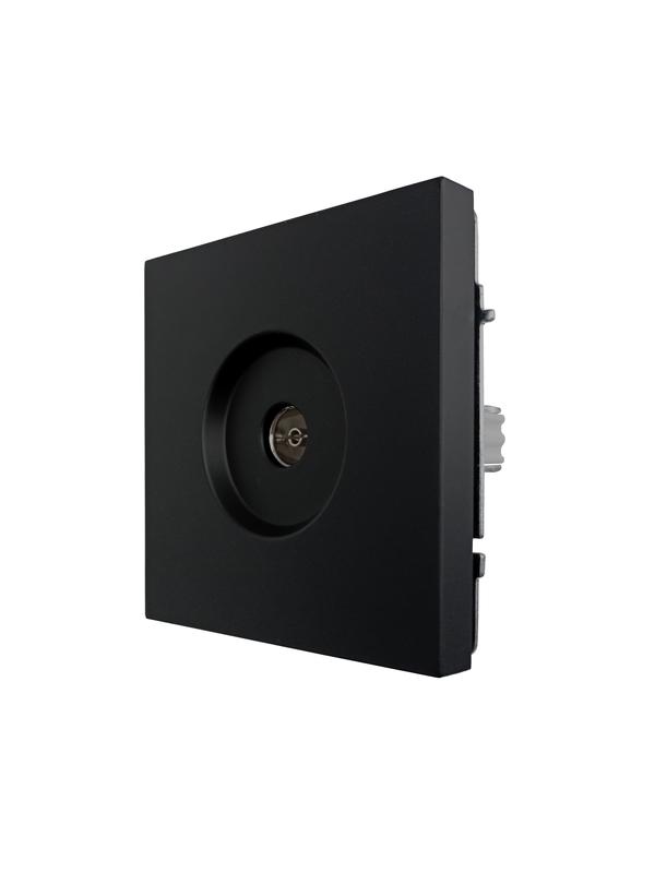  Розетка ТВ проходная СП ZIMA IP20 черн. бархат LEZARD 704-4288-129 фото в каталоге от BTSprom.by