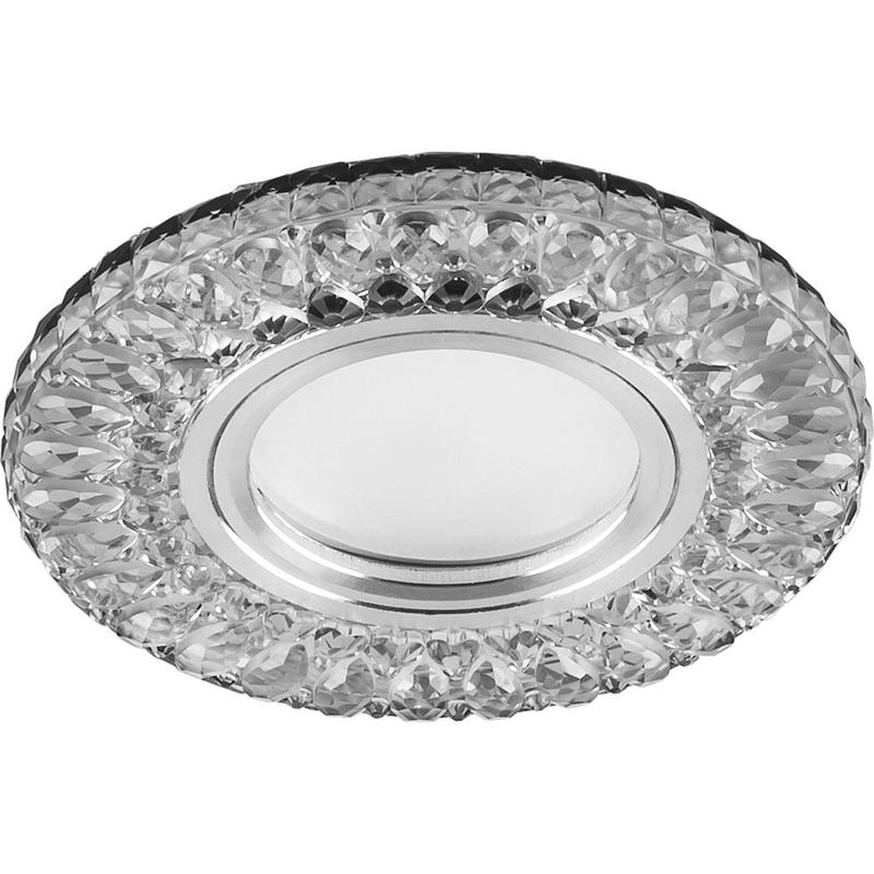 светильник cd906 50вт g5.3 mr16 потолочн. встраив. со светодиод. подсветкой 15ledх2835 smd 4000к с драйвером в комплекте бел. хром feron 28849 от BTSprom.by