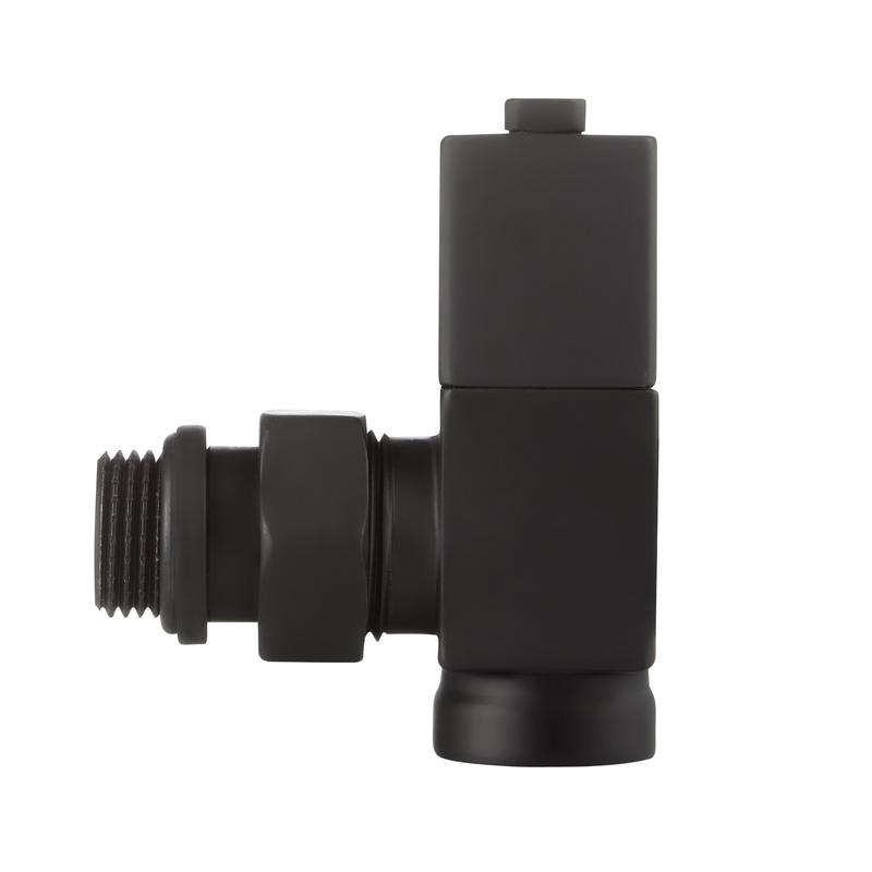  Набор дизайн-вентилей CUBE угловой 1/2дюйм черн. Royal Thermo НС-1422578 фото в каталоге от BTSprom.by