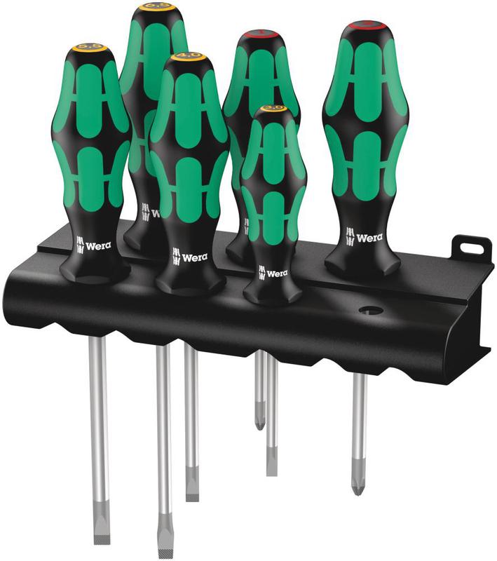 набор отверток 334/6 rack kraftform plus lasertip 6 предметов (ph 1х80/2х100; sl 0.5х3.0х80/0.8х4.0х100/1.0х5.5х125/1.2х6.5х150) wera we-105650 от BTSprom.by