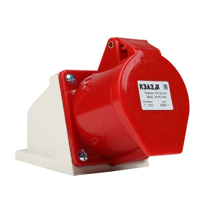 розетка 124 32а 380в ac 3p+pe 6ч для монтажа на поверхность ip44 кэаз 222756 от BTSprom.by