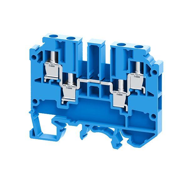 клемма с четырьмя контактами винтовая opticlip сmc-2.5-quattro-(0.2-4)-i-bu син. кэаз 289794 от BTSprom.by