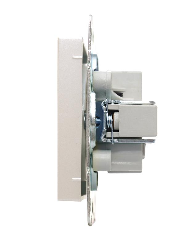  Розетка 1-м СП Vesna без заземл. ПБТ механизм жемчуж./бел. перламутр LEZARD 742-3088-121B фото в каталоге от BTSprom.by