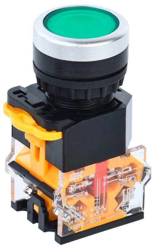 кнопка d8-11t d22мм 1но+1нз с фиксацией зел. karat iek bbt30-11t-3-21-k06 от BTSprom.by