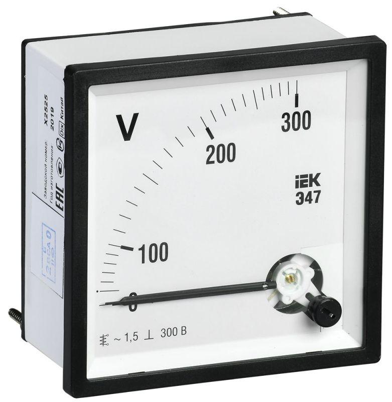 вольтметр э47 96х96мм 300в кл. точн. 1.5 iek ipv20-6-0300-e от BTSprom.by