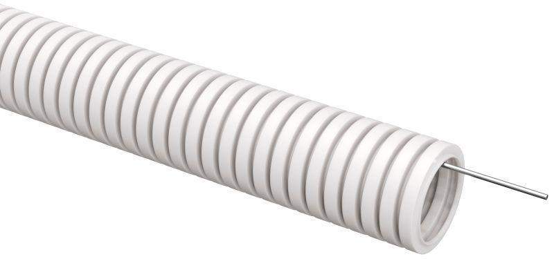 труба гофрированная пвх d40мм с протяжкой бел. (уп.15м) elasta iek et-tg21-121-040-015-k01 от BTSprom.by