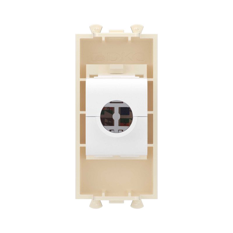  Розетка компьютерная 1мод. Avanti "Ванильная дымка" RJ45 кат.5E без шторок модульная механизм DKC 4405661 фото в каталоге от BTSprom.by