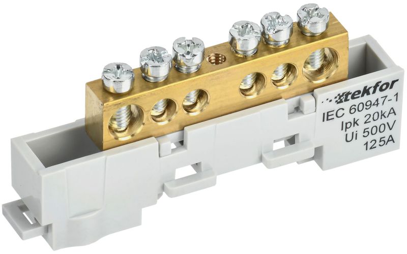 шина l "фаза" неизол. на универс. держ. 8х12-6-ср tekfor iek tf-nn20-06-dl-k03 от BTSprom.by