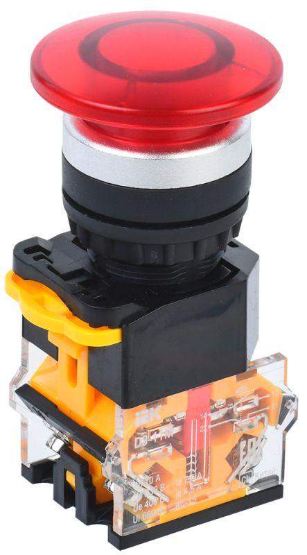 кнопка "грибок" d8-11m d22мм 1но+1нз красн. karat iek bbg30-11m-3-22-k04 от BTSprom.by