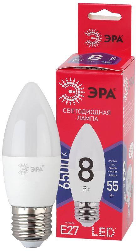 лампа светодиодная red line led b35-8w-865-e27 r 8вт b35 свеча 6500к нейтр. бел. e27 эра б0045342 от BTSprom.by
