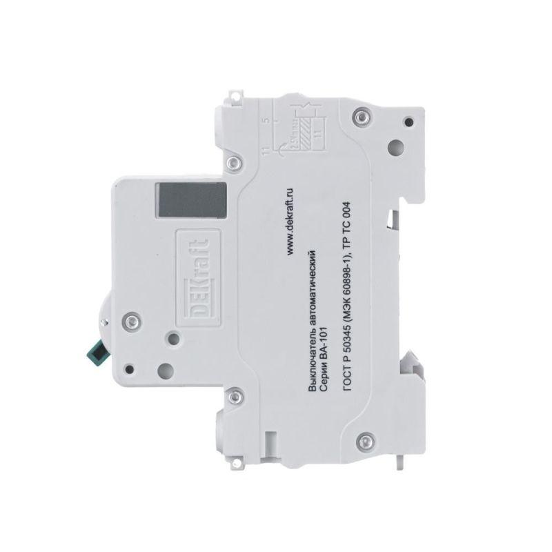  Выключатель автоматический модульный 1п C 10А 4.5кА ВА-101 DEKraft 11053DEK фото в каталоге от BTSprom.by