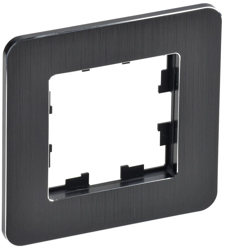 рамка 1-м brite ру-1-1-бр метал. черн. re al iek br-m12-m-21-k02 от BTSprom.by