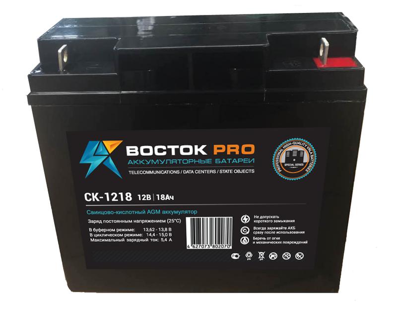 аккумулятор ups 12в 18а.ч восток ск 1218 от BTSprom.by