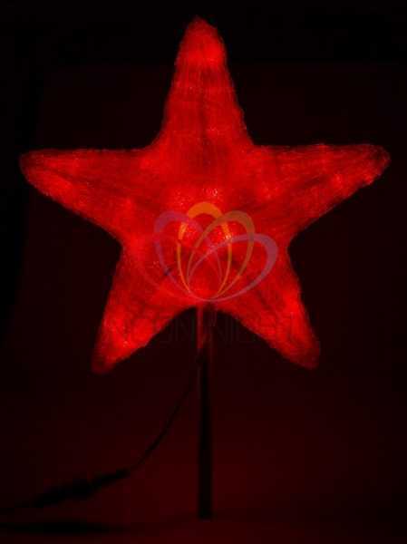 акриловая светодиодная фигура "звезда" 30см, 45 светодиодов, красная, neon-night от BTSprom.by