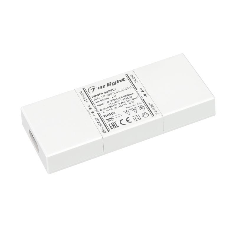 блок питания arv-sp-48012-flat-pfc 48в 0.25а 12вт ip20 пластик arlight 052078 от BTSprom.by