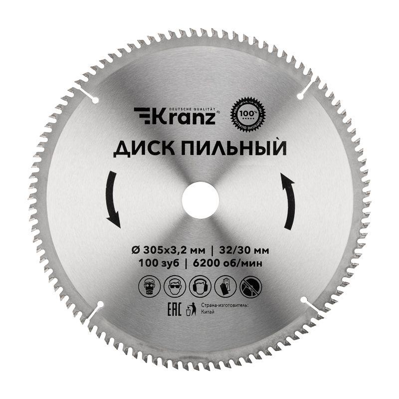 диск пильный 305мм х100зуб х32/30мм kranz kr-92-0136 от BTSprom.by