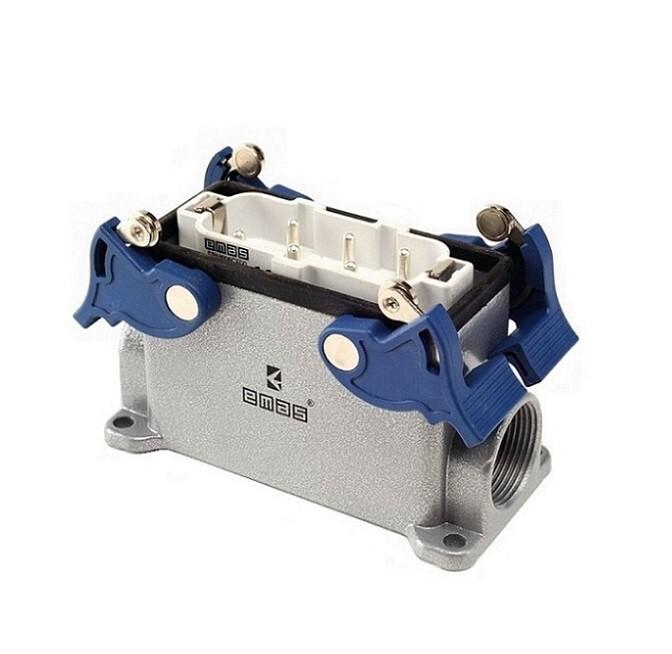 вилка 4-фиксатора боковой ввод 6 полюсов 35а emas ebm606fd14 от BTSprom.by