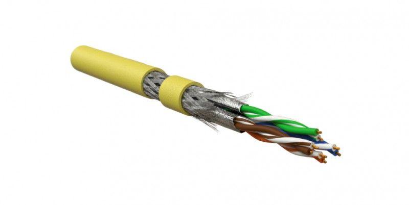 кабель s/ftp кат.7 4х2х26 awg многопров. жилы patch pvc isftp4-c7-p26/7-pvc-yl для сетей industrial ethernet желт. (уп.500м) hyperline 444011 от BTSprom.by