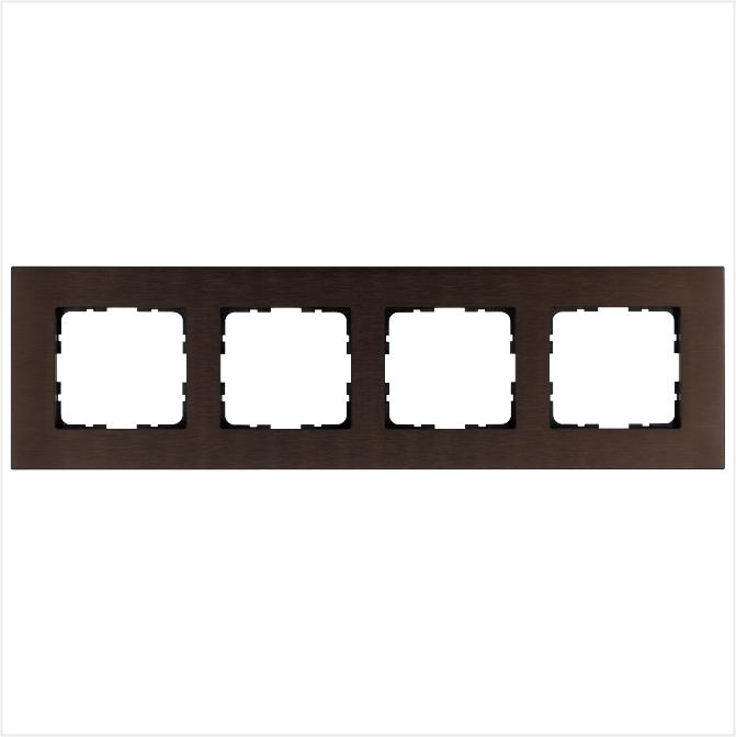 рамка 4-м g-metal метал. алюм. корич. brown jasmart g1004az от BTSprom.by