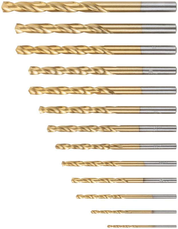  Набор сверл HSS по металлу титан. покрытие (15-2-25-3-32-35-4-45-48-5-55-6-65мм) (13шт) FIT 34217 фото в каталоге от BTSprom.by