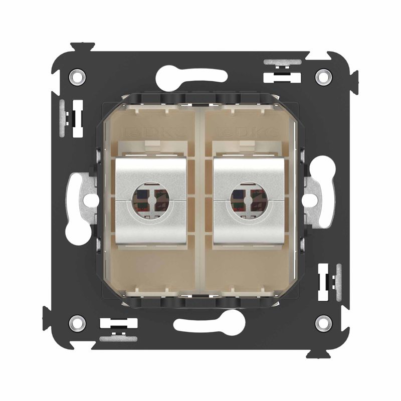  Розетка компьютерная 2-м СП Avanti "Ванильная дымка" RJ45 кат.6A без шторок экранир. механизм DKC 4405774 фото в каталоге от BTSprom.by