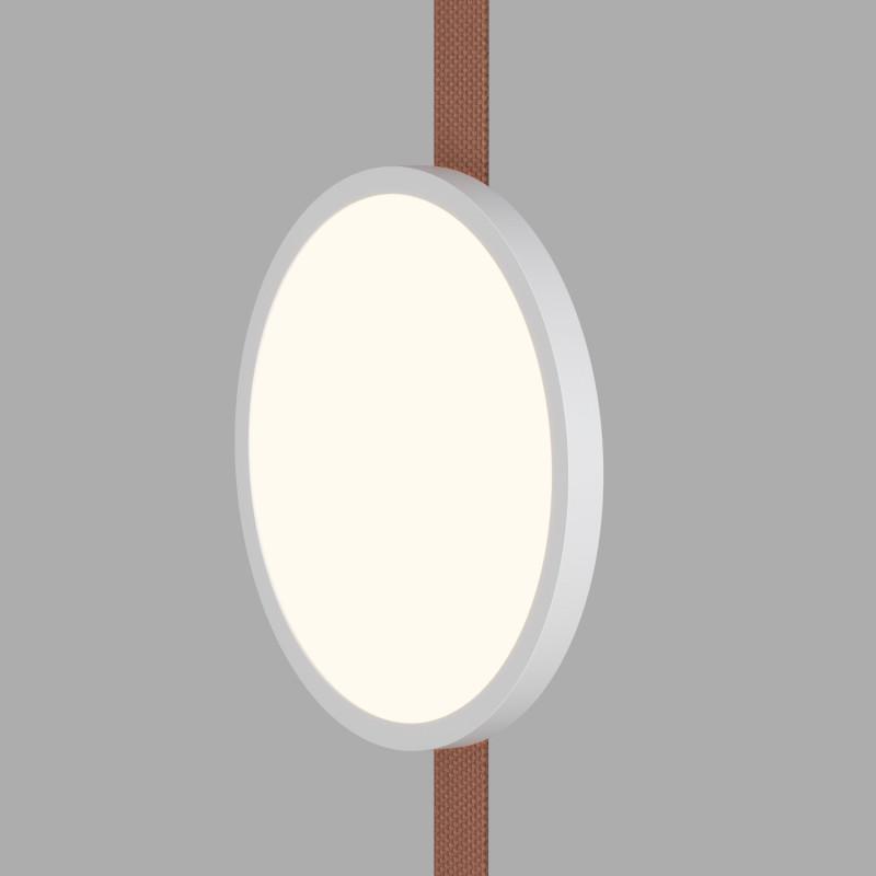 светильник для трека-ремня belty flow со светодиодом d168хh29.5мм 48в dc 10вт ra90 120град. 3000к ip20 бел. с черн. алюм. denkirs dk5567-wh+bk от BTSprom.by