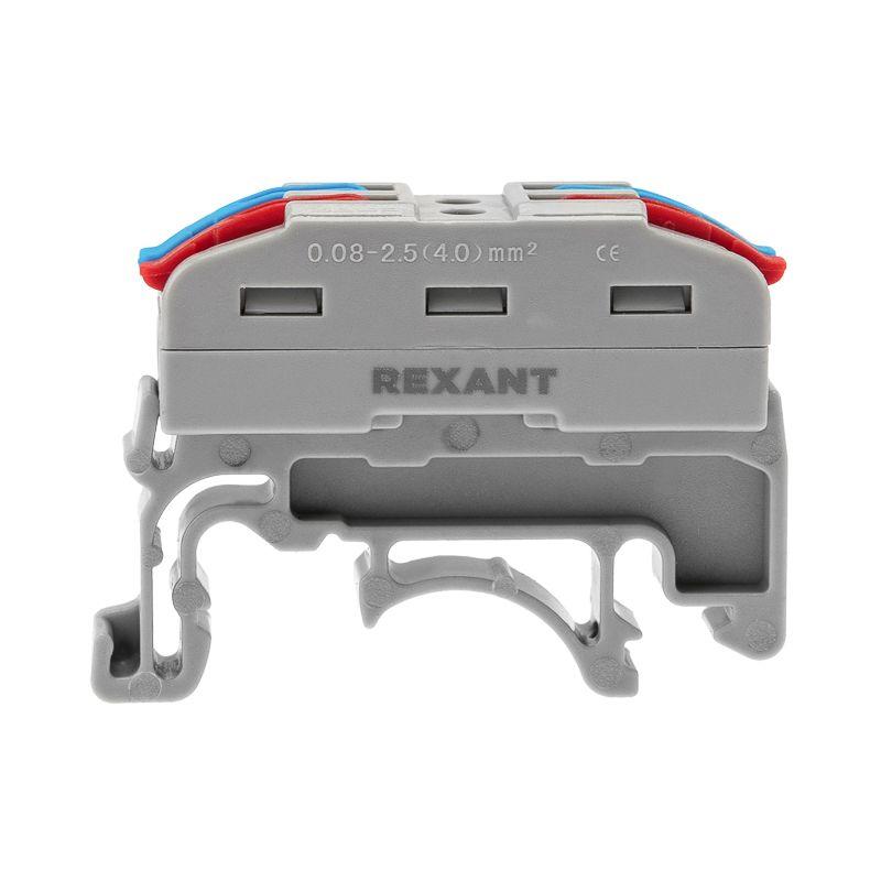  Клемма строительно-монтажная СМК проходная 222-422D 2п 0.08-4кв.мм с креплением на DIN-рейку сер. (уп.50шт) Rexant 07-5239 фото в каталоге от BTSprom.by