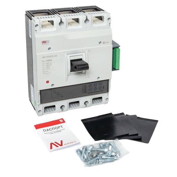  Выключатель автоматический 1000А 100кА AV POWER-4/3 ETU6.2 AVERES EKF mccb-43-1000H-6.2-av фото в каталоге от BTSprom.by