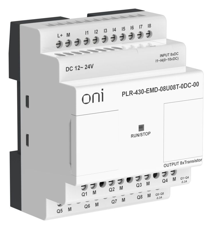  Модуль расширения входов выходов ПЛК 430 4 DI 4 UI (0-10В/DI) 8 TO 24В DC ONI PLR-430-EMD-08U08T-0DC-00 фото в каталоге от BTSprom.by
