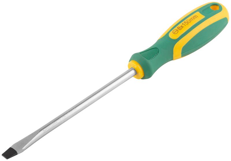  Отвертка "Контур" CrV сталь прорезиненная ручка 8х150мм SL FIT 55208 фото в каталоге от BTSprom.by