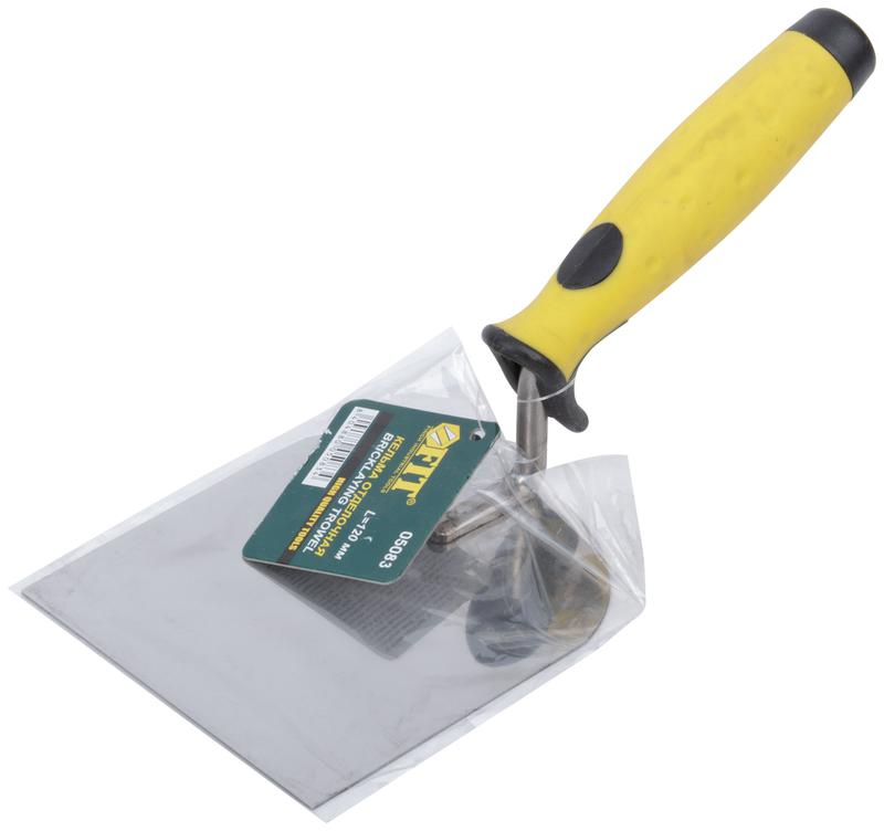  Мастерок нержавеющий мягкая ручка профи "лопатка" 100мм FIT 05083 фото в каталоге от BTSprom.by