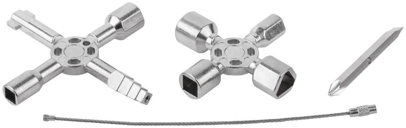  Ключ универсальный для электрошкафов 10-в-1 двусторонняя CrV бита РН2/SL7 FIT 60110 фото в каталоге от BTSprom.by