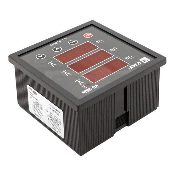  Вольтметр цифровой VD-963s на панель 96х96 (квадратный вырез) 3ф в коротком корпусе PROxima EKF VD-963s фото в каталоге от BTSprom.by