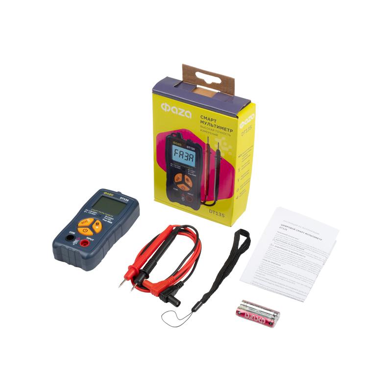  Мультиметр смарт цифровой DT135 карманный встроен. фонарь ФАZА 5061262 фото в каталоге от BTSprom.by